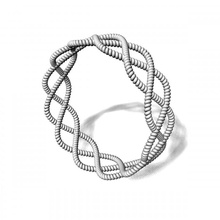tressé corde bague mode bijoux designer 3d print model - Mito3D