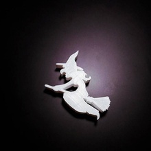 halloween witch & garden magnet 3d print model - Mito3D