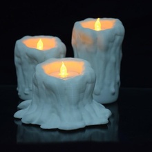 melting candle tea light holders & garden christmas holder decoration fake halloween xmas tealight holiday seance 3d print model - Mito3D