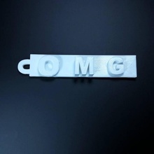 OMG clé chaîne mode accessoires tinkercad 3d print model - Mito3D