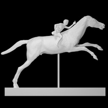 bronze estátua cavalo jovem jóquei Varredura animal Garoto 3d print model - Mito3D