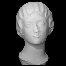 woman's head scan halfbody 3d print model - Mito3D