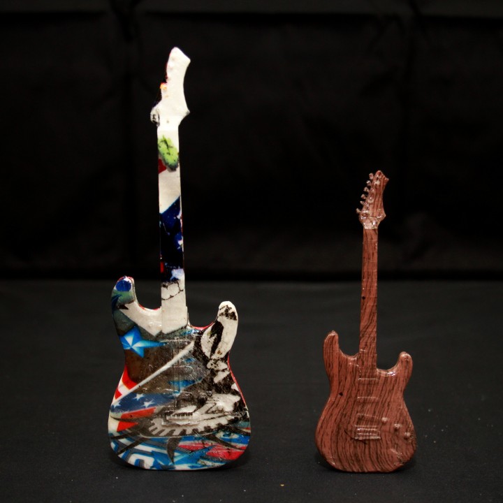 defensa estrato educación decoración guitarra 3D print model - Mito3D