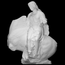 statue nereid aura horseback scan animal goddess woman horse 3d print model - Mito3D