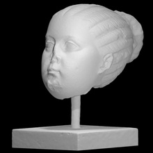 fallimento ragazza scansione capelli testa mitologia romano donna bambino marmo religione 3dprint 3dscan giovane eredità culturale taglio 3d print model - Mito3D