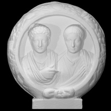 funerary relief scan 3d print model - Mito3D