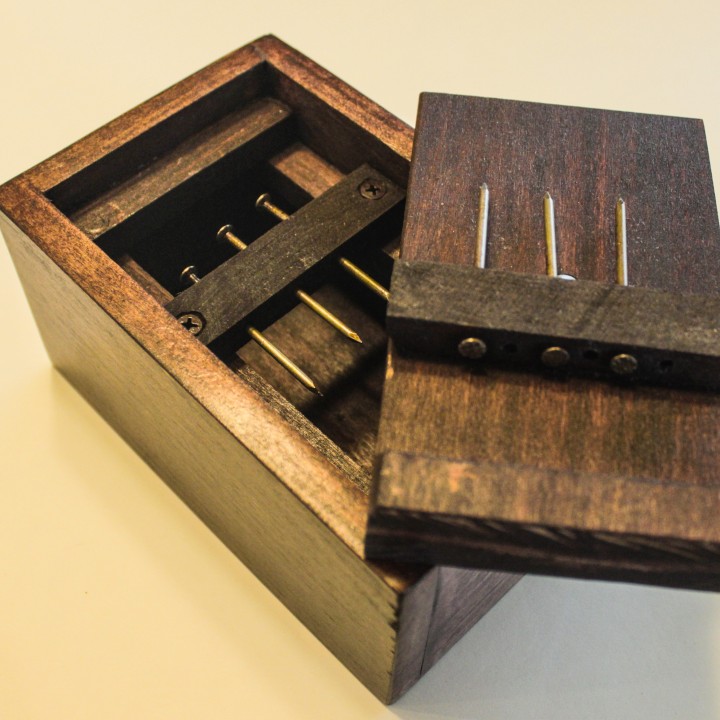 nail puzzle box toys & games brainteaser puzzlebox nailbox 3D print model - Mito3D