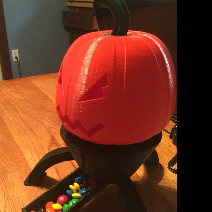 calabaza caramelo bandeja ligero jardín tinkercad feliz Halloween 3D print model - Mito3D