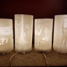 lord rings lithophane lamp & garden lordoftherings 3d print model - Mito3D