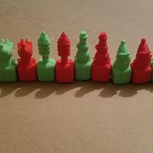 Natale scacchi super semplice giardino candela regalo albero renna natale 3d print model - Mito3D