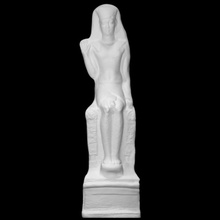 Terrakotta Statuette thront Pharao Scan Ganzkörper 3d print model - Mito3D