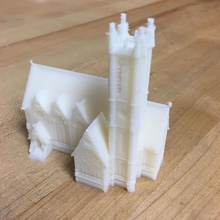 kylemore abbey gothic church ireland education architecture building structure 3d print model - Mito3D
