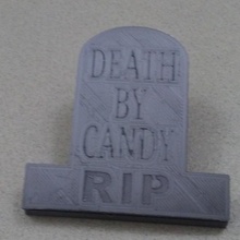 gravestone candy bag clip & garden halloween tinkercad headstone 3d print model - Mito3D