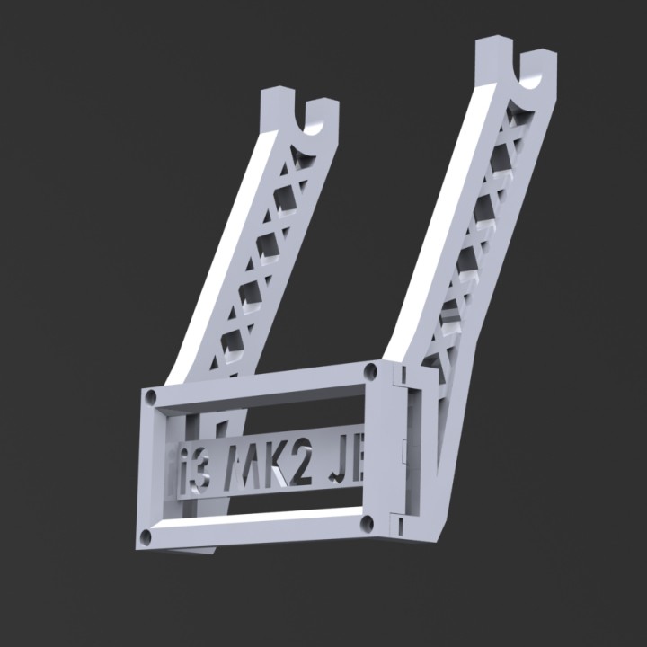 prusa i3 mk2s carrete soporte personalizado Placa nombre construir 3d impresora filamento portacarretes mk2 3D print model - Mito3D