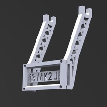 prusa i3 mk2s carrete soporte personalizado Placa nombre construir 3d impresora filamento portacarretes mk2 3d print model - Mito3D