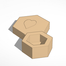 hexagonal wooden box 3d print model - Mito3D