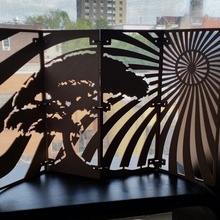 plegable mini asiático panel pantalla jardín Arte árbol Dom decoración asianart 3d print model - Mito3D
