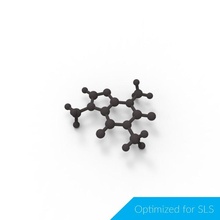 chocolate pingente jóias colar Ciência molécula química sinterite teobromina 3d print model - Mito3D