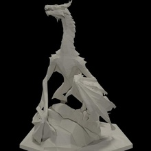 Dragão Rocha tampo mesa 3d print model - Mito3D