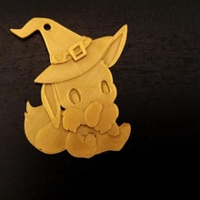 eevee Halloween Besondere Garten Charme einfach Spaß Schlüsselbund Pokémon Kind Pokemongo Schlüsselanhänger 3d print model - Mito3D