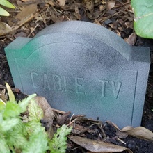 ölüm kablo Bahçe dekorasyon cadılar bayramı televizyon şaka mezar taşı medya 3d print model - Mito3D