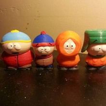 south park - cartman stan kyle kenny set fan art printable figurines small tv southpark animated comedy american sitcom 3d print model - Mito3D