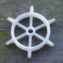 ship wheel pendant ornament jewellery christmasornament 3d print model - Mito3D