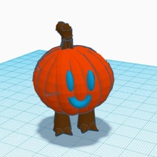 alice cute pumpkin & garden tinkercad 3d print model - Mito3D