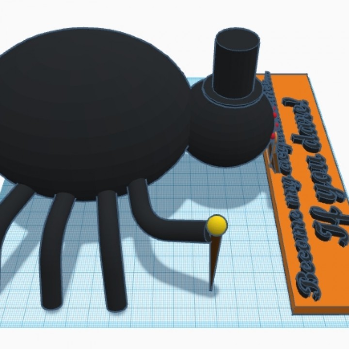 Moviente Caballero araña decoración 3D print model - Mito3D