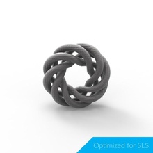 interlocked 3 jewellery pendant bangle necklace ring toy mathematical sinterit curiosity 3d print model - Mito3D