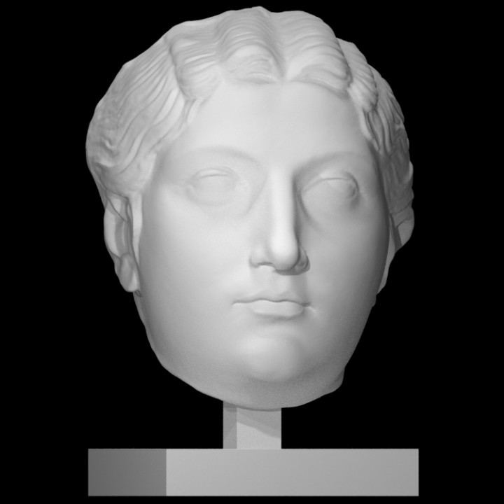 joven antonia escanear cabeza retrato mujer 3D print model - Mito3D