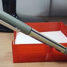 desk note paper holder including pen stand & garden 3d print model - Mito3D