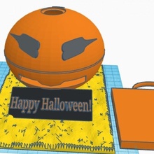 pumpkin candy dispenser 3d print model - Mito3D
