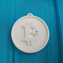 Bitcoin Zeichen Ventilator Kunst Dollar Währung Litecoin Äther Kryptowährung Bergbau Blockchain Pfund leichtes Geld QR Code 3d print model - Mito3D