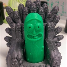 pepinillo trono ventilador Arte Rickandmorty tinkercad pickle rick 3d print model - Mito3D