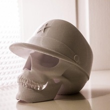 skull military cap education stl dead 3d print model - Mito3D