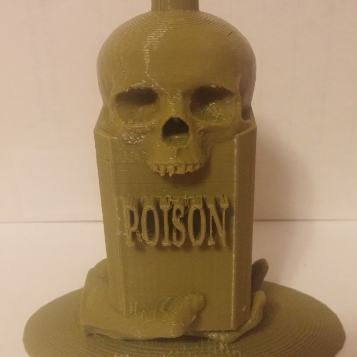 poison bottle decoration & garden tinkercad 3D print model - Mito3D