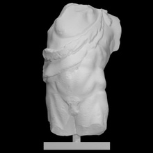 Eros in piedi statua pezzo scansione corpo cinghia torso frammento 3d print model - Mito3D