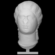 ritratto sconosciuto donna scansione testa 3d print model - Mito3D