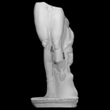 fragment dancing satyr statue scan man legs halfbody 3d print model - Mito3D