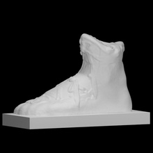 statue fragment foot carved scan shoe bodypart 3d print model - Mito3D