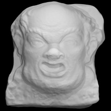 teatrale maschera 2 scansione 3d print model - Mito3D
