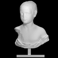 bust young boy scan portrait 3d print model - Mito3D