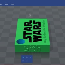 star wars bag tag 3d print model - Mito3D