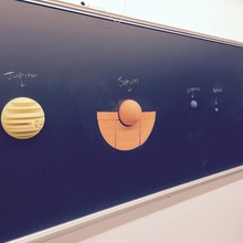 tablero blanco energía solar educación junta tierra sol luna planetas 3d print model - Mito3D