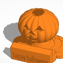 pumpkin candy holder 3d print model - Mito3D