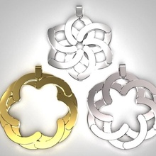 expandable hexagonal pendant jewellery hexagon keychain structure 3d print model - Mito3D