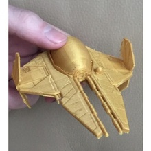 estrella guerras Jedi interceptador juguetes juegos guerra Galaxias solido 3d print model - Mito3D