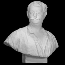 Charles delort busto escanear cabeza hombre retrato 3d print model - Mito3D