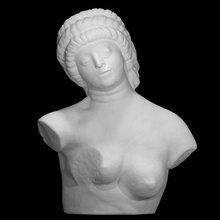 baigneuse accroupie buste analyse tête portrait femme 3d print model - Mito3D